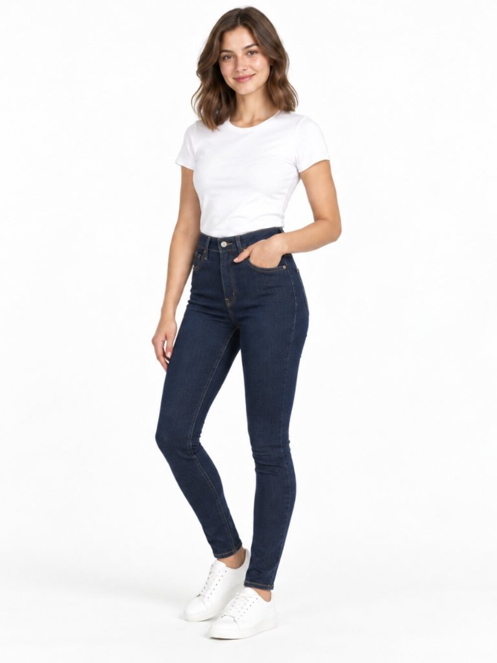 Levi's Mile High Super Skinny Jeans W25 L30 Dark Indigo Hyperstretch NWT